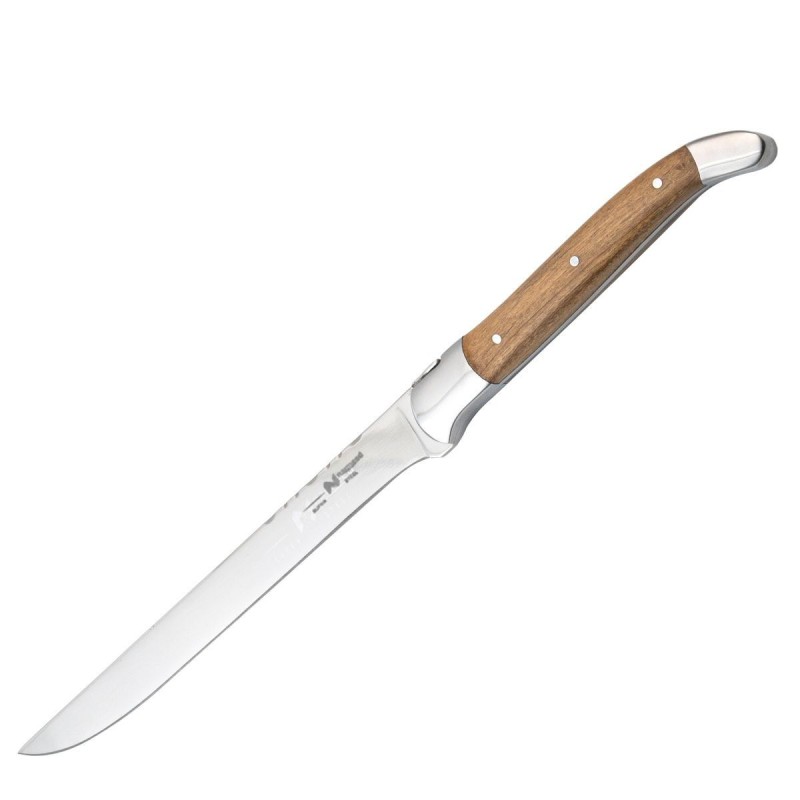 Cutit de filetat profesional, din otel inoxidabil, 35.5 cm, Naimeed D6837, Maro deschis Cutit de filetat profesional, din otel inoxidabil, 35.5 cm, Naimeed D6837, Maro deschis
