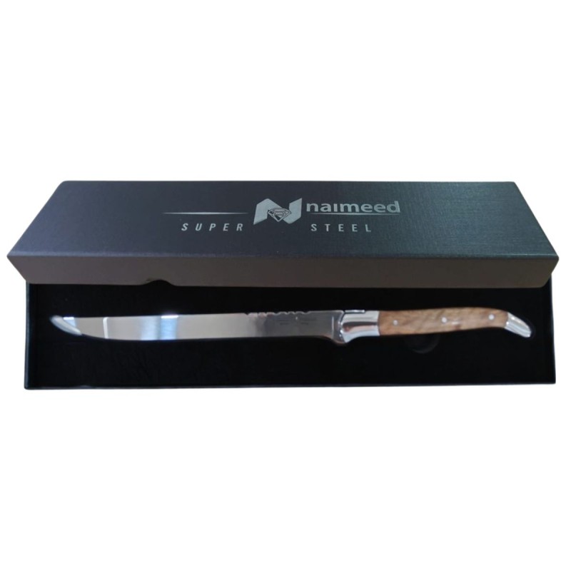Cutit de filetat profesional, din otel inoxidabil, 35.5 cm, Naimeed D6837, Maro deschis Cutit de filetat profesional, din otel inoxidabil, 35.5 cm, Naimeed D6837, Maro deschis