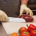Cutit Santoku profesional, din otel inoxidabil, 31 cm, Naimeed D6838, Maro deschis Cutit Santoku profesional, din otel inoxidabil, 31 cm, Naimeed D6838, Maro deschis