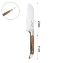 Cutit Santoku profesional, din otel inoxidabil, 31 cm, Naimeed D6838, Maro deschis Cutit Santoku profesional, din otel inoxidabil, 31 cm, Naimeed D6838, Maro deschis
