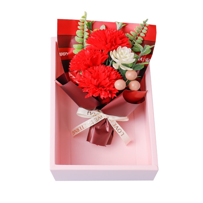 Aranjament floral elegant, flori de sapun, D4057, Rosu