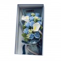 Aranjament floral elegant, flori de sapun, D4061, Blue