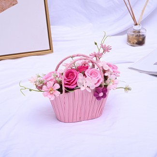 Aranjament floral elegant, flori de sapun, D4066, Roz Aranjament floral elegant, flori de sapun, D4066, Roz