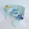 Aranjament floral elegant, flori de sapun, D4067, Blue