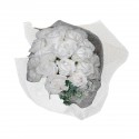Aranjament floral elegant, flori de sapun, D4072, Alb