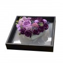Aranjament floral elegant, flori de sapun, D4076, Mov