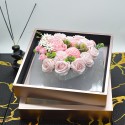 Aranjament floral elegant, flori de sapun, D4076, Roz