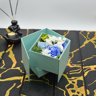 Aranjament floral elegant, flori de sapun, D4080, Blue Aranjament floral elegant, flori de sapun, D4080, Blue