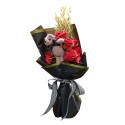 Aranjament floral elegant, flori de sapun, D4084, Rosu