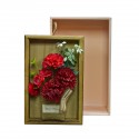Aranjament floral elegant, flori de sapun, D4085, Rosu