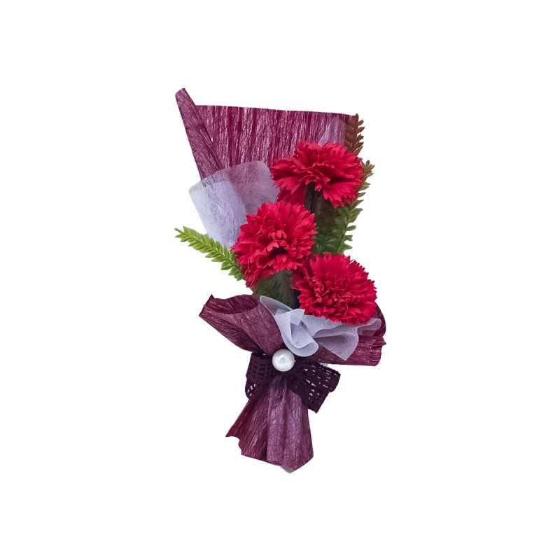 Aranjament floral elegant, flori de sapun, D4087, Rosu