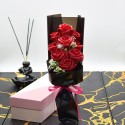 Aranjament floral elegant, flori de sapun, D4089, Rosu