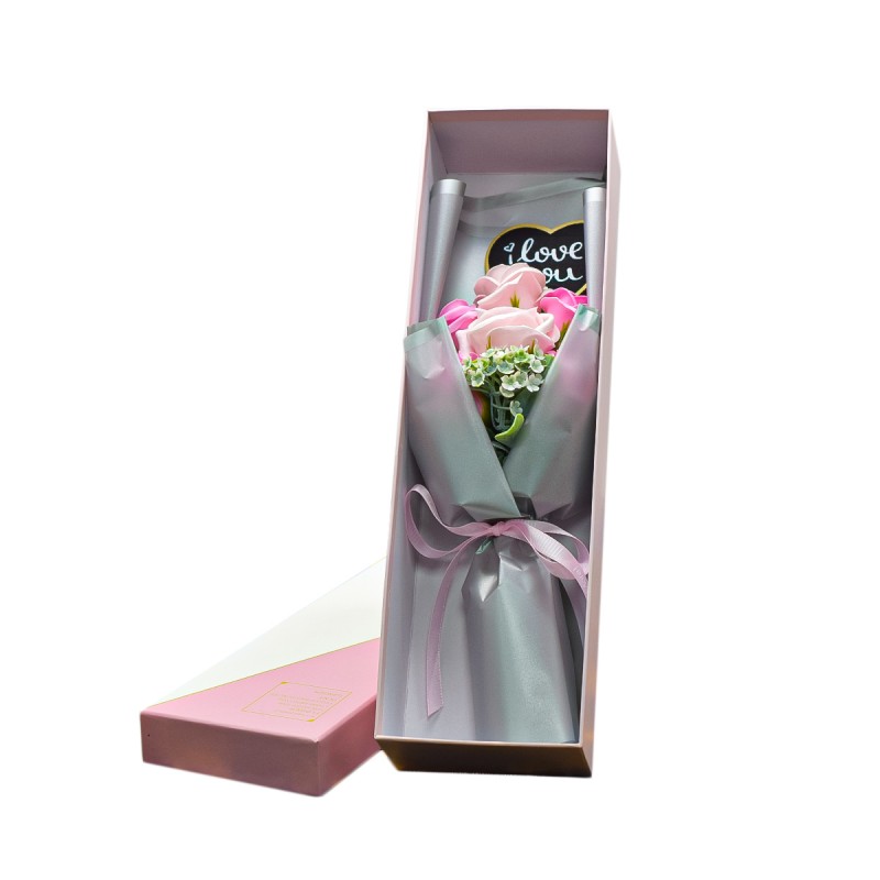 Aranjament floral elegant, flori de sapun, D4090, Roz Aranjament floral elegant, flori de sapun, D4090, Roz