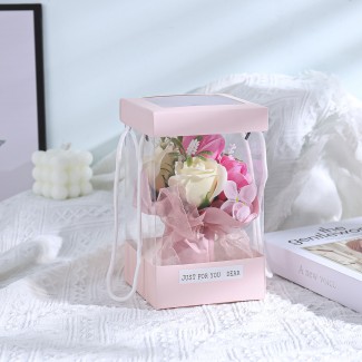 Aranjament floral elegant, flori de sapun, D4096, RozPal Aranjament floral elegant, flori de sapun, D4096, RozPal