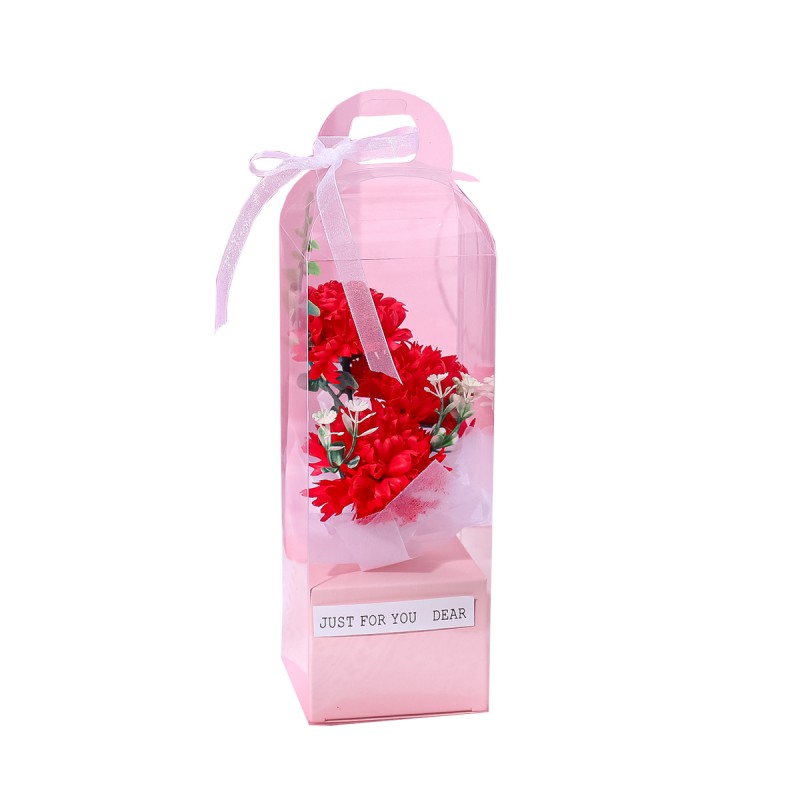 Aranjament floral elegant, flori de sapun, D4097, Rosu