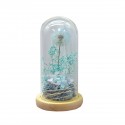 Aranjament floral in cupola de sticla, lumina Led, D4025, Blue Aranjament floral in cupola de sticla, lumina Led, D4025, Blue