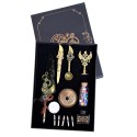 Set caligrafie vintage, stilou cu penita, calimara, sigiliu ceara, 5 varfuri de schimb, Naimeed D5228, Negru Set caligrafie vintage, stilou cu penita, calimara, sigiliu ceara, 5 varfuri de schimb, Naimeed D5228, Negru