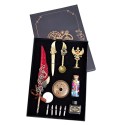 Set caligrafie vintage, stilou cu penita, calimara, sigiliu ceara, 5 varfuri de schimb, Naimeed D5228, Rosu Set caligrafie vintage, stilou cu penita, calimara, sigiliu ceara, 5 varfuri de schimb, Naimeed D5228, Rosu
