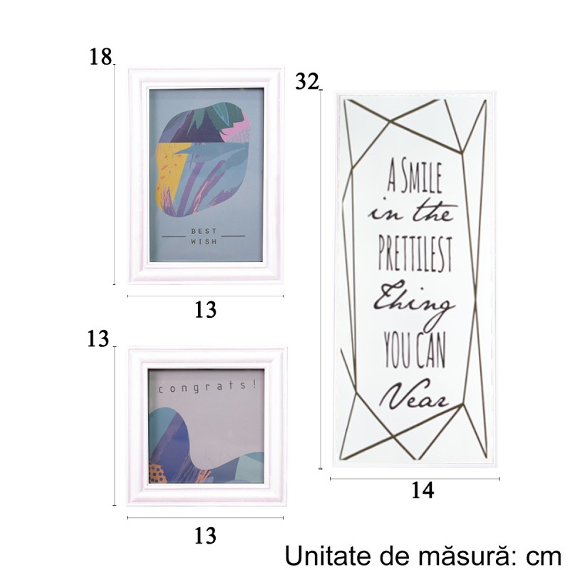 Rama foto, 2 poze, Naimeed D4568W, Alb Rama foto, 2 poze, Naimeed D4568W, Alb