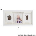 Rama foto cu amprenta, personalizabila, Naimeed D4571W, Alb
