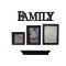 Set 2 rame foto, Naimeed D4596N, 1 polita si 2 ornamente, Negru