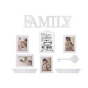 Set 4 rame foto, Naimeed D4597W, 2 polite si 3 ornamente, Alb Set 4 rame foto, Naimeed D4597W, 2 polite si 3 ornamente, Alb