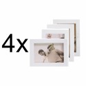 Set 4 rame foto, Naimeed D4597W, 2 polite si 3 ornamente, Alb Set 4 rame foto, Naimeed D4597W, 2 polite si 3 ornamente, Alb