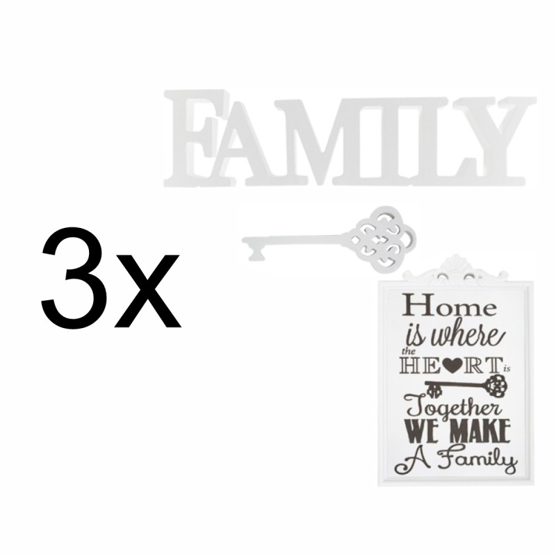 Set 4 rame foto, Naimeed D4597W, 2 polite si 3 ornamente, Alb Set 4 rame foto, Naimeed D4597W, 2 polite si 3 ornamente, Alb