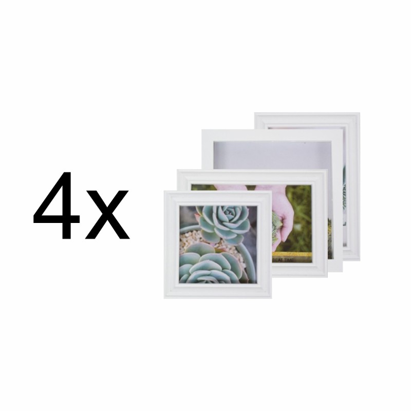 Set 4 rame foto, Naimeed D4599W, 1 polita si 1 ornament, Alb Set 4 rame foto, Naimeed D4599W, 1 polita si 1 ornament, Alb
