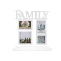 Set 4 rame foto, Naimeed D4599W, 1 polita si 1 ornament, Alb Set 4 rame foto, Naimeed D4599W, 1 polita si 1 ornament, Alb