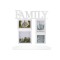 Set 4 rame foto, Naimeed D4599W, 1 polita si 1 ornament, Alb