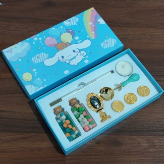 Set 9 piese, sigiliu ceara, Naimeed D5216, 4 stampile, Turcoaz Set 9 piese, sigiliu ceara, Naimeed D5216, 4 stampile, Turcoaz