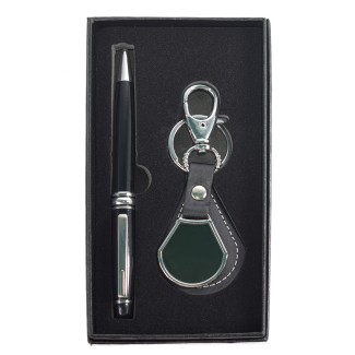 Set 2 piese, Naimeed D5245, breloc, pix, sofisticat, Negru Set 2 piese, Naimeed D5245, breloc, pix, sofisticat, Negru