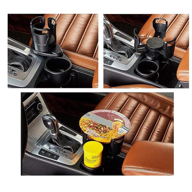 Suport auto pentru Pahare 2 in 1, Naimeed D5151, universal, Negru