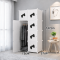 Dulap modular din plastic cu schelet metalic, D2682W, culoare Alb, 147x75x37 cm