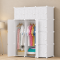 Dulap modular din plastic cu schelet metalic, D2676N, culoare Alb, 147x111x37 cm