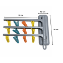 Uscător rufe pliabil, 3 brate rotative, 12 carlige, Naimeed D5352, Gri