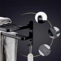 Suport  multifunctional din aluminiu cu raft si carlige integrate, Naimeed D6163, Gri