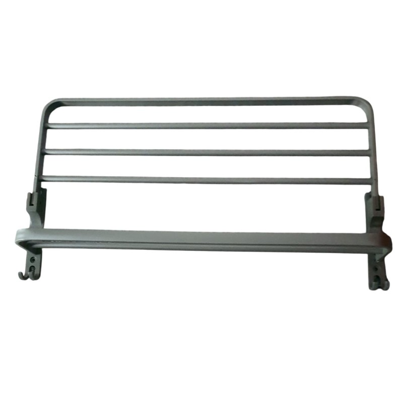 Suport multifunctional din aluminiu cu raft si carlige integrate, Naimeed D6163, Gri Suport multifunctional din aluminiu cu raft si carlige integrate, Naimeed D6163, Gri
