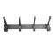 Cuier de perete modern cu 4 carlige duble, aluminiu, Naimeed D6167, Gri