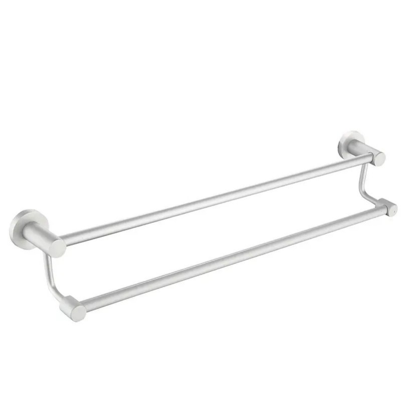 Suport dublu pentru prosoape, aluminiu, 60x12cm, Naimeed D6169, Argintiu Suport dublu pentru prosoape, aluminiu, 60x12cm, Naimeed D6169, Argintiu