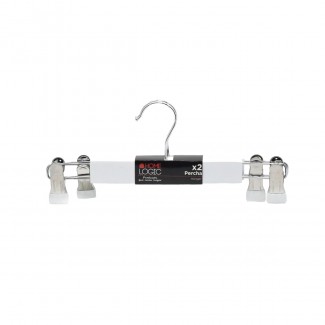 Set 2 umerase pentru fuste/pantaloni, lemn si metal, D3813 Set 2 umerase pentru fuste/pantaloni, lemn si metal, D3813