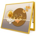 Capac tablou pentru contor electric, Naimeed D7231, mascare tablou electric, design modern si elegant, 40x50x3,8cm, rama aurie