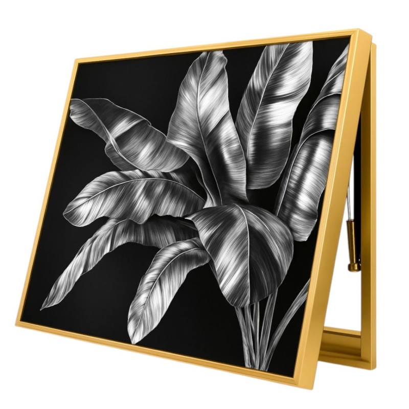 Capac tablou pentru contor electric, Naimeed D7235, mascare tablou electric, design modern si elegant, 40x50x3,8cm, rama aurie