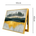 Capac tablou pentru contor electric, Naimeed D7236, mascare tablou electric, design modern si elegant, 40x50x3,8cm, rama aurie