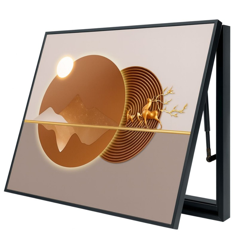 Capac tablou pentru contor electric, Naimeed D7237, mascare tablou electric, design modern si elegant, 40x50x3,8cm, rama neagra