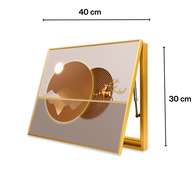 Capac tablou pentru contor electric, Naimeed D7253, mascare tablou electric, design modern si elegant, 30x40x4cm, rama aurie Capac tablou pentru contor electric, Naimeed D7253, mascare tablou electric, design modern si elegant, 30x40x4cm, rama aurie