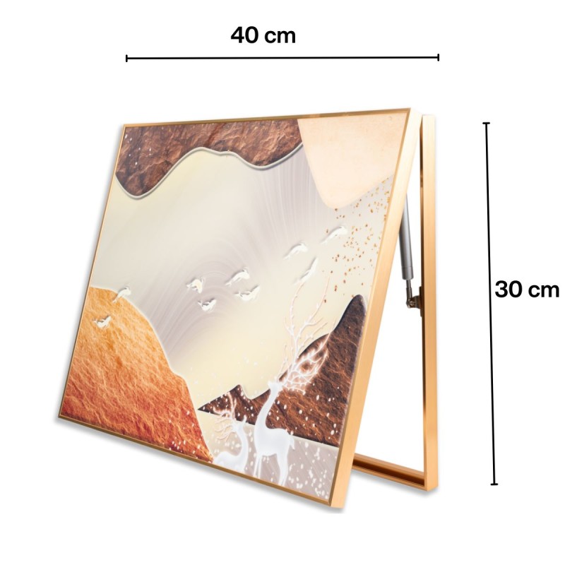 Capac tablou pentru contor electric, Naimeed D7254, mascare tablou electric, design modern si elegant, 30x40x4cm, rama aurie Capac tablou pentru contor electric, Naimeed D7254, mascare tablou electric, design modern si elegant, 30x40x4cm, rama aurie