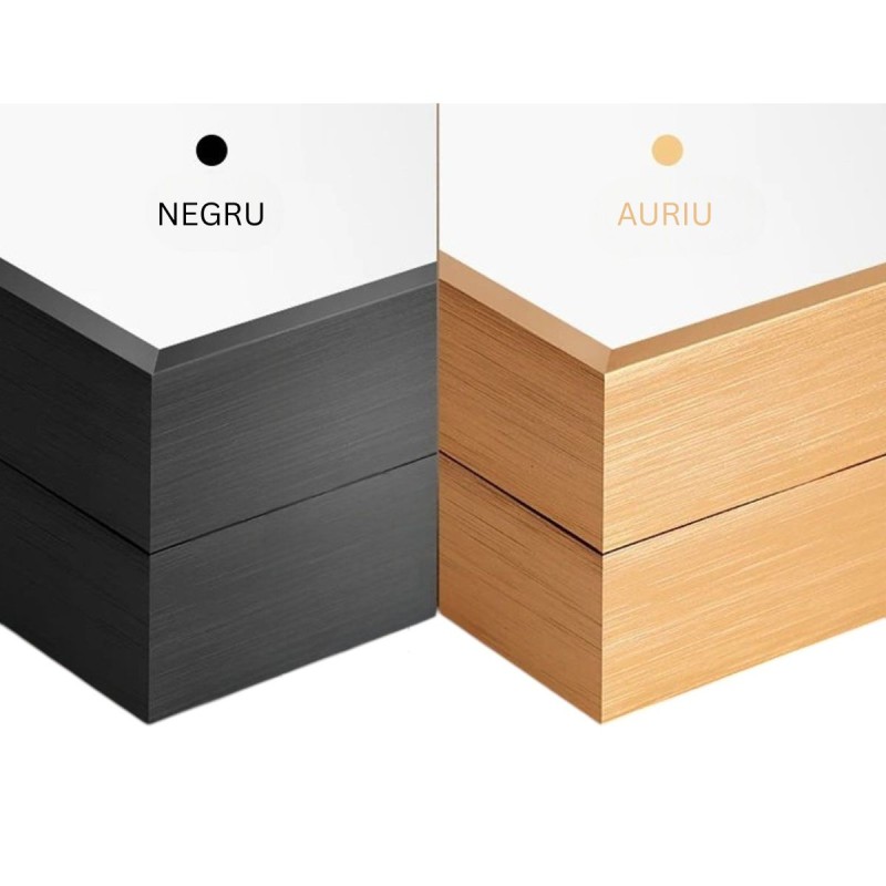 Capac tablou pentru contor electric, Naimeed D7229, mascare tablou electric, design modern si elegant, 40x50x3,8cm, rama aurie