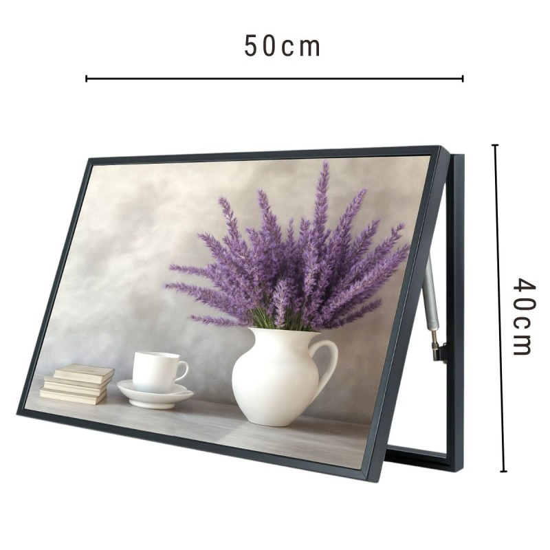 Capac tablou pentru contor electric, Naimeed D7276, mascare tablou electric, design modern si elegant, 40x50x4cm, rama neagra Capac tablou pentru contor electric, Naimeed D7276, mascare tablou electric, design modern si elegant, 40x50x4cm, rama neagra